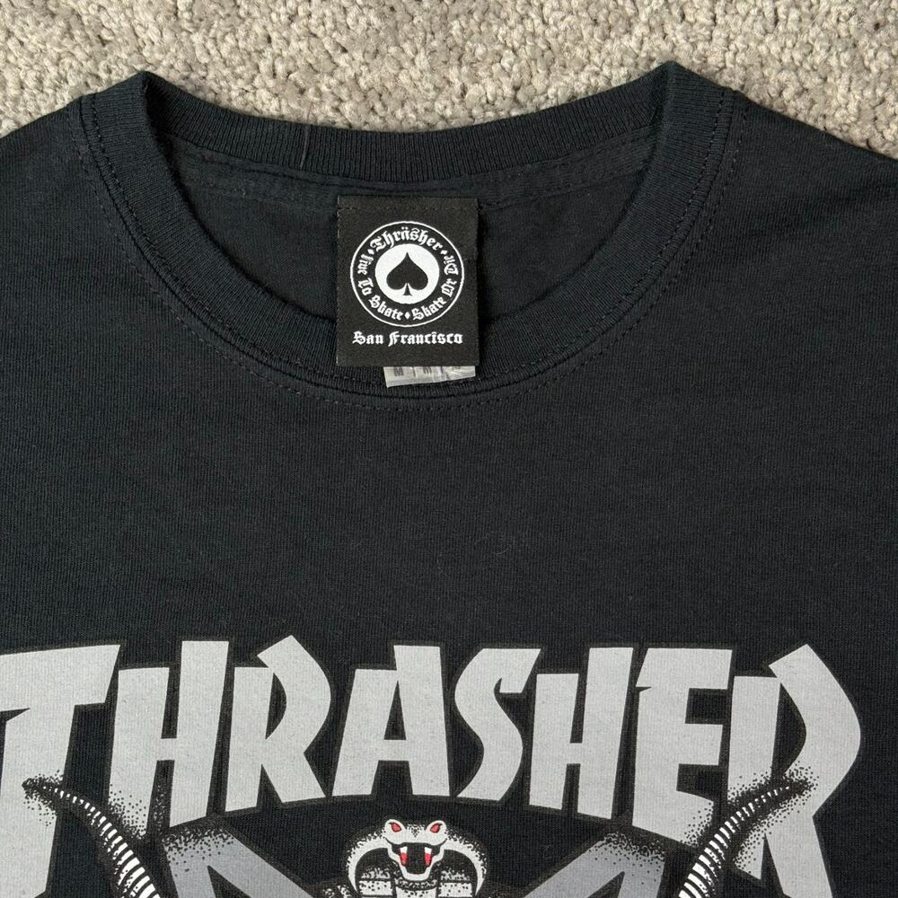 Thrasher Magazine Skateboard Live to Skate Skate or Die T‎ Shirt Black Medium - Picture 3 of 7